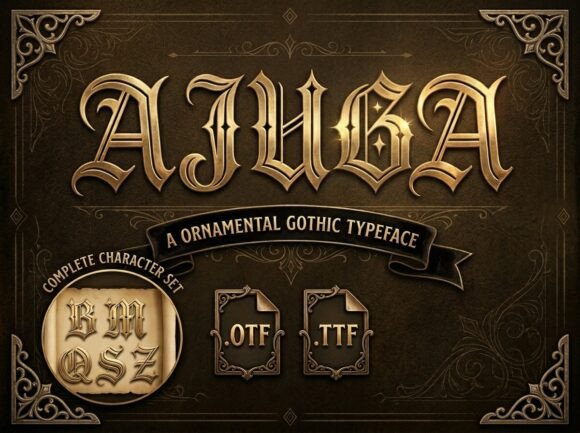 Ajuga Font Review: A Gothic Masterpiece for Creative Projects