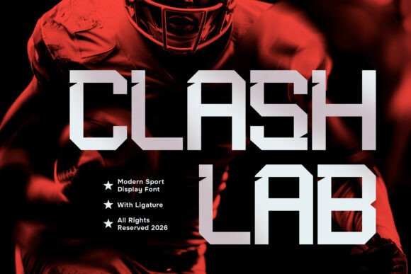 Clashlab: A Bold Display Font for Editorial Design