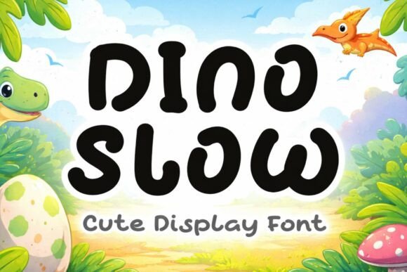 Dino Slow Font for Festive Campaigns and Creative Branding