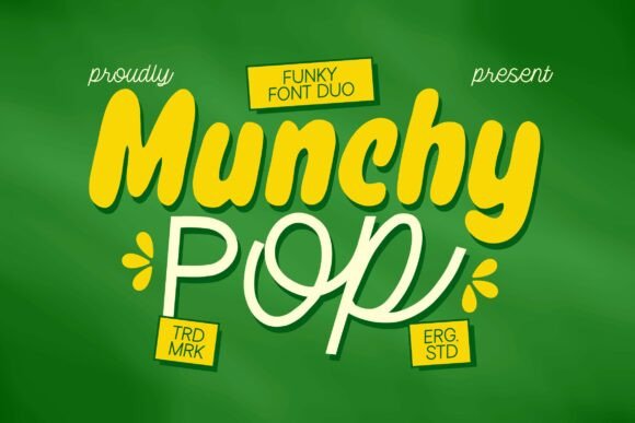 Munchy Pop Font: A Playful Display Typeface for Content Creators