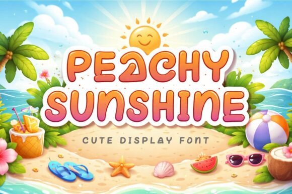 Peachy Sunshine Font for Creative Makers and Handmade Shops