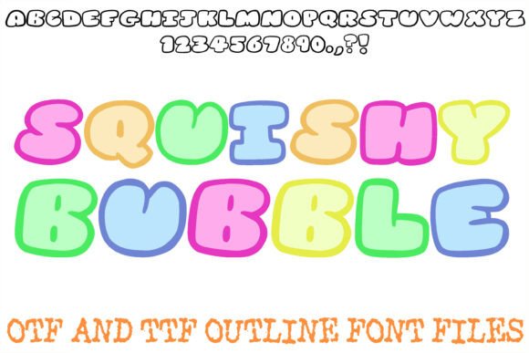 Squishy Bubble: A Playful Display Font for Creative Projects