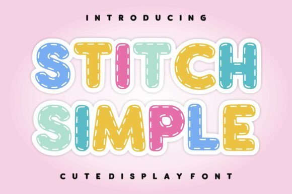 Stitch Simple Font for Branding with a Handmade Touch