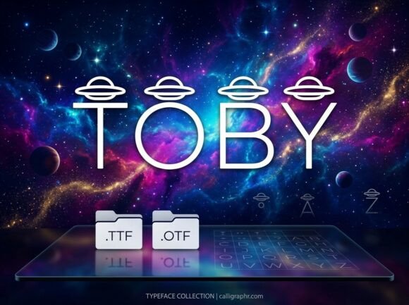 Toby Font: A Retro-Futuristic Display Typeface for Digital Designers