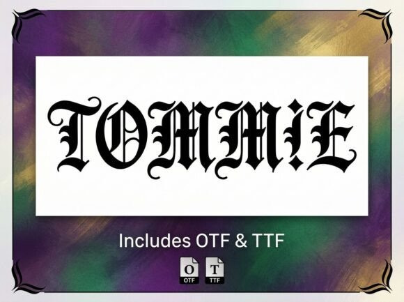 Tommie: A Decorative Display Font for Creative Makers
